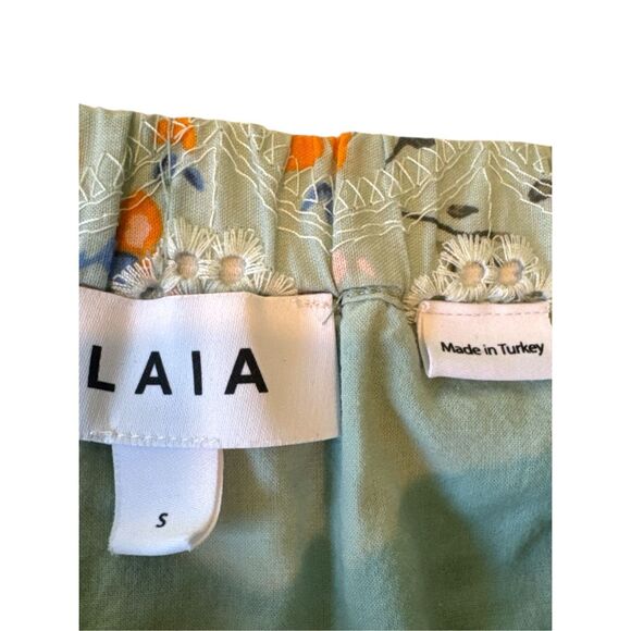 Anthropologie LAIA Womens Eyelets Off The Shoulder Ashtabula Crop Top Sage Small - Picture 6 of 10